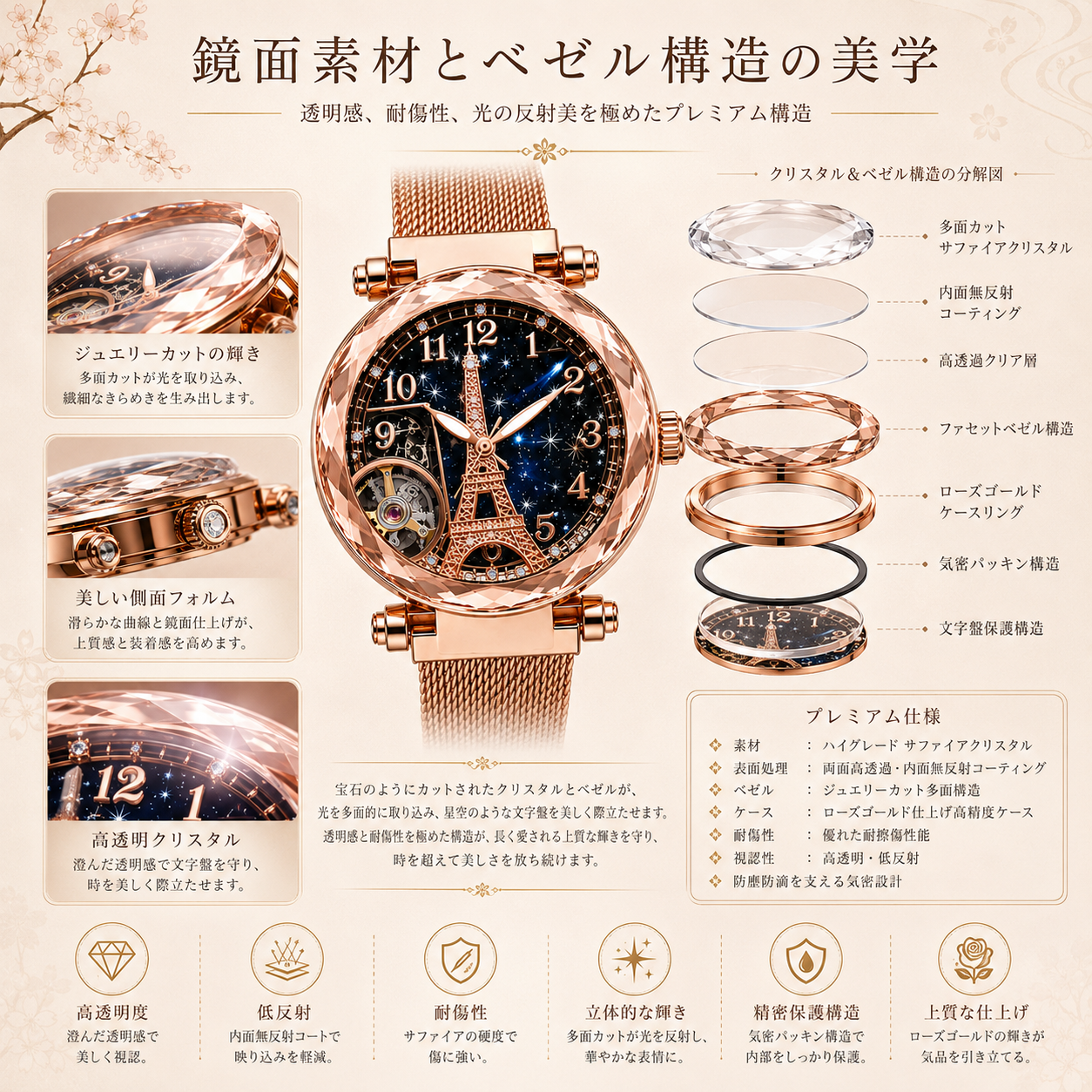 MIDNIGHT LUMIÈRE 星空腕時計 6